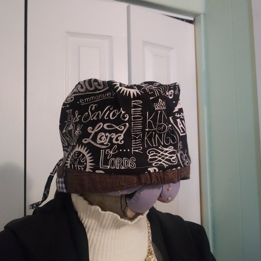 2295 Jeaniemade Small Surgery/Do-rag Hat Cap With Ties